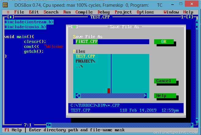 c++ program file